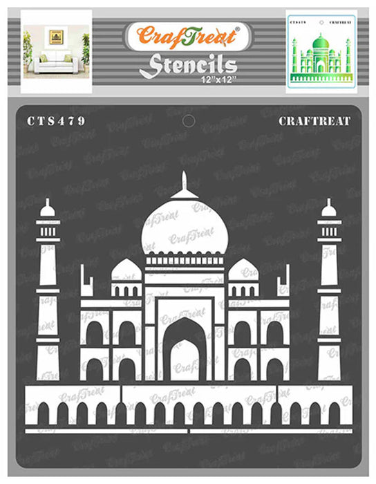 CrafTreat Taj Mahal Stencil 12 InchesCTS479