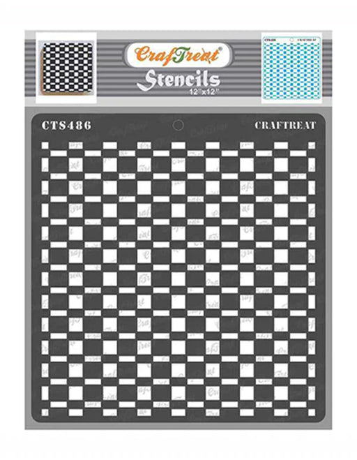 CrafTreat Checkered Stencil 12 InchesCTS486