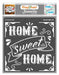 CrafTreat Home Sweet Home Stencil 12x12 Inches for Home D