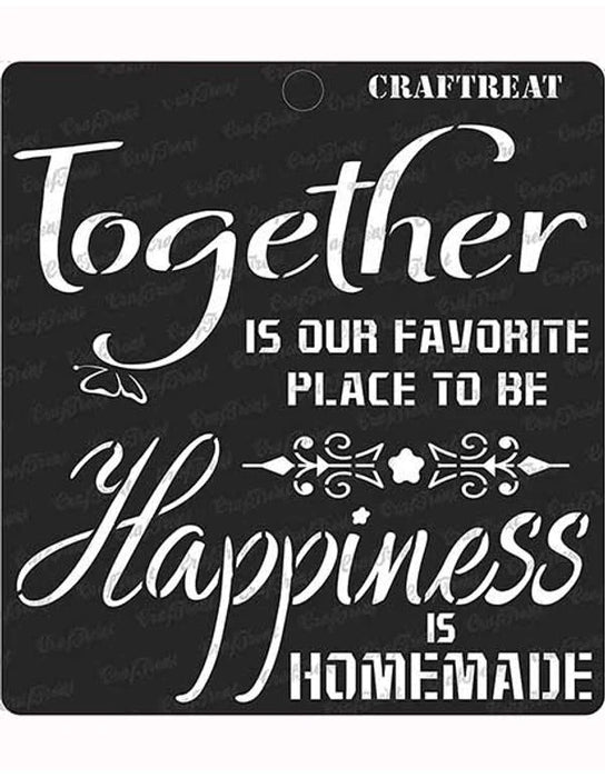 CrafTreat Quirky Quotes Stencil 12x12 Inches for Painting