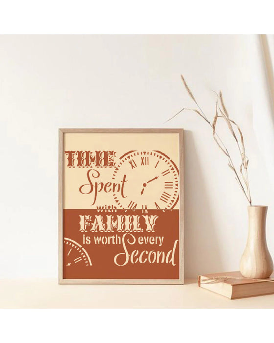 CrafTreat Family Time Stencil 12 Inches