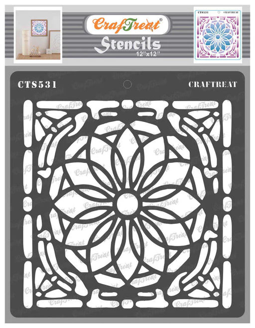 CrafTreat Stained Glass Patterns Stencil 12 InchesCTS531