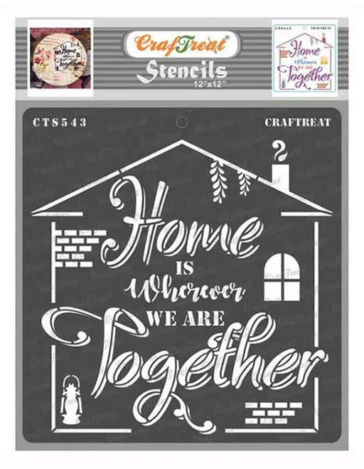 CrafTreat Home Stencil Quotes 12x12 Inches Quotes Stencil