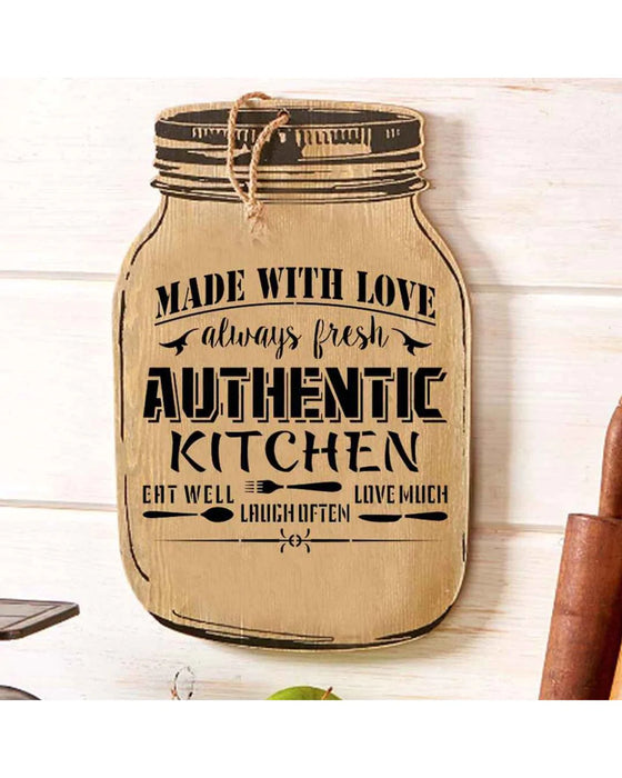 CrafTreat Authentic Kitchen Stencil 12 Inches