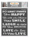 CrafTreat Happy Smile Quotes Stencils 12x12 Inches Stencil Quotes for Wood