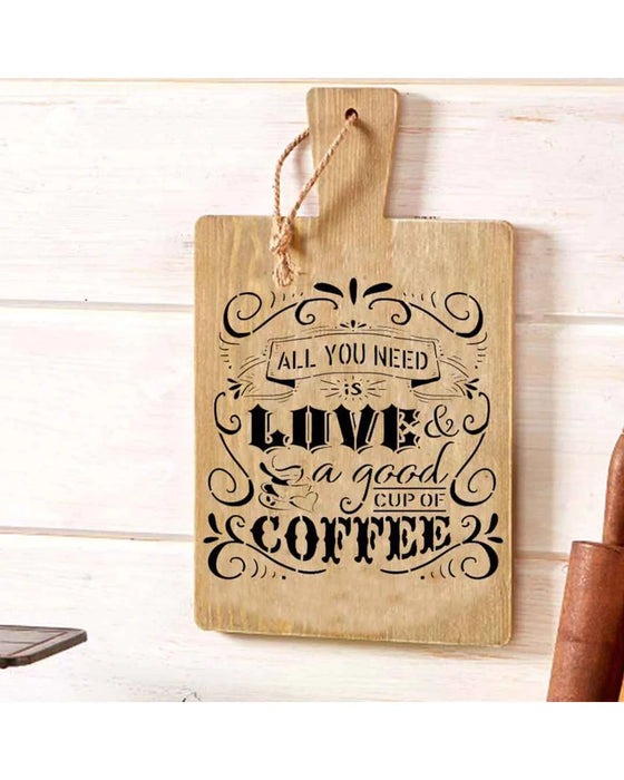 CrafTreat Coffee Love Stencil 12 Inches