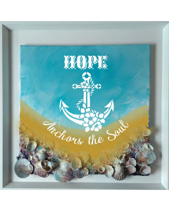 CrafTreat Hope Stencil 6x6 Inches