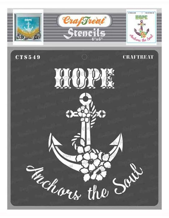 CrafTreat Hope Anchor Stencil 6