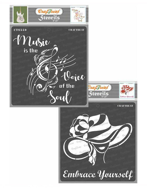 CrafTreat Voice of the Soul and Embrace Yourself StencilCTS550nCTS551