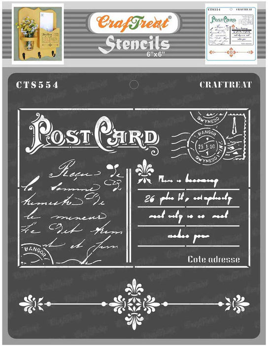 CrafTreat PostCard from Paris StencilCTS554