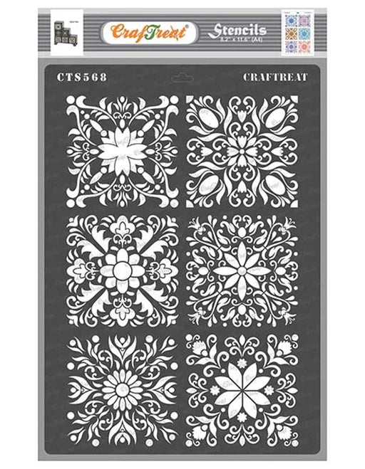 CrafTreat Square Tiles A4 StencilCTS568