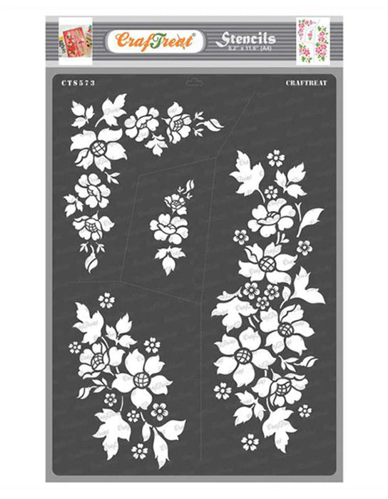 CTS573 A Bunch of Blooms Stencil A4