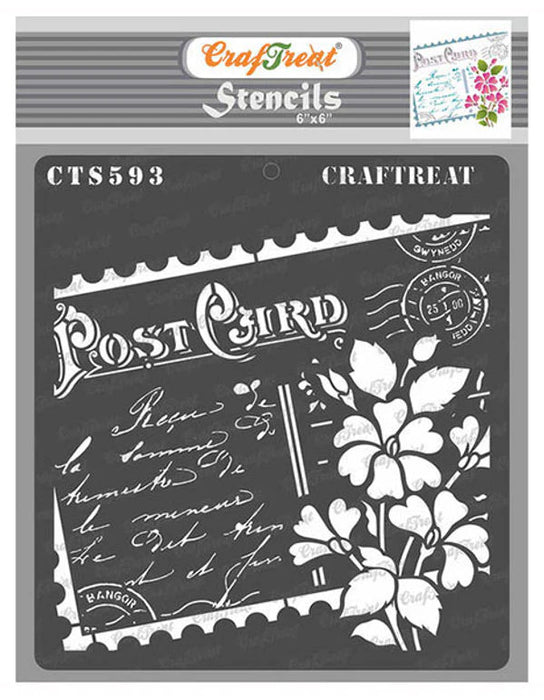 CrafTreat Carte Postale StencilCTS593