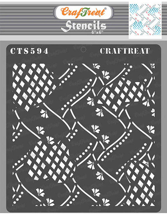 CrafTreat Weaves and Diamonds StencilCTS594