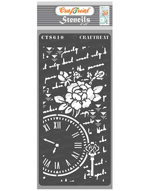 CrafTreat Clock Rose StencilCTS610