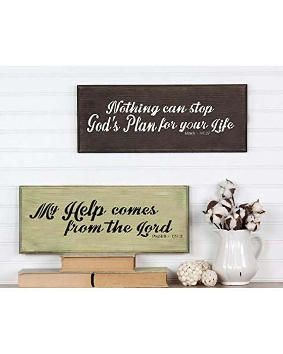 CrafTreat Bible Verses Set Stencil 3x12 Inches Inches (4 Pcs)