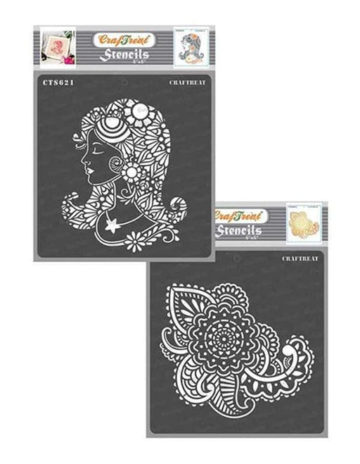 CrafTreat Serene Beauty and Hennah StencilCTS621nCTS622