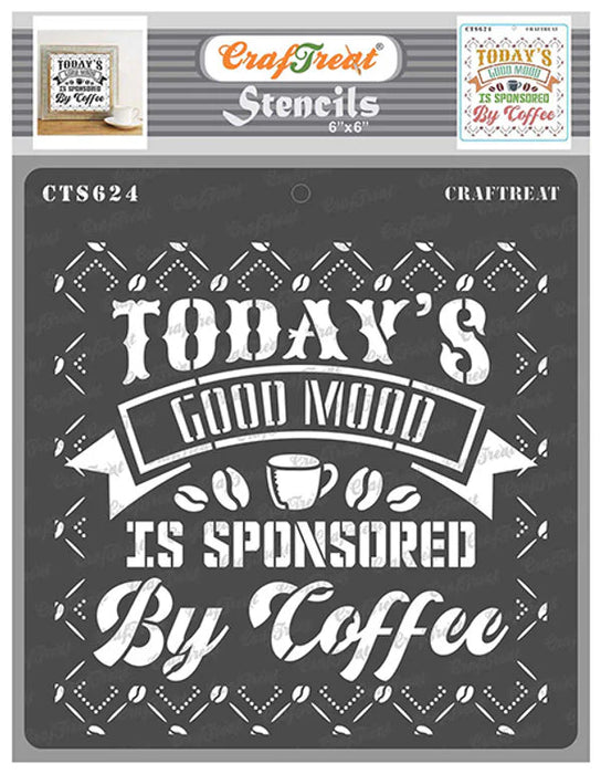 CrafTreat Coffee mood StencilCTS624