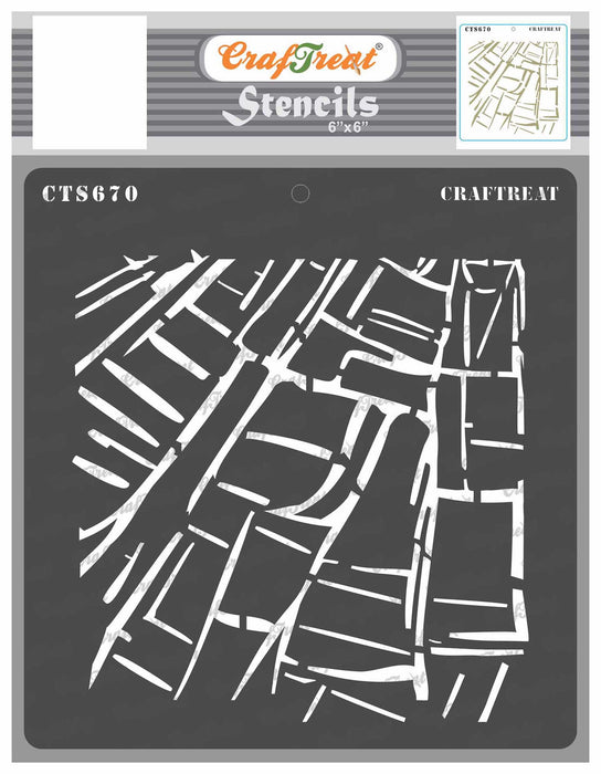 CrafTreat City Map Stencil 6x6 Inches