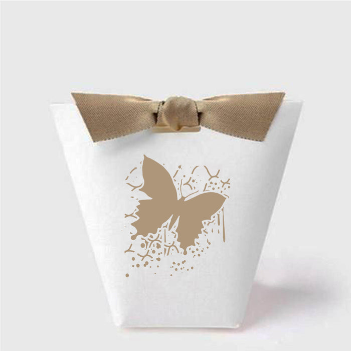 CrafTreat Grunge Flowers and Butterflies Stencil 6x6 Inches