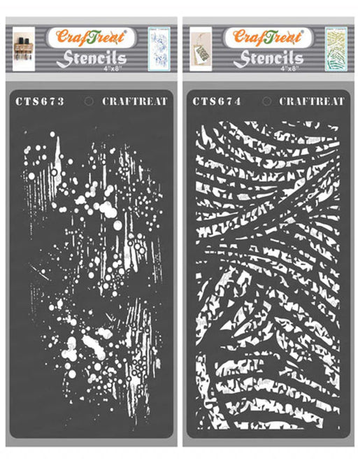 CrafTreat Distressed Paint and Distressed Swirls StencilCTS673nCTS674