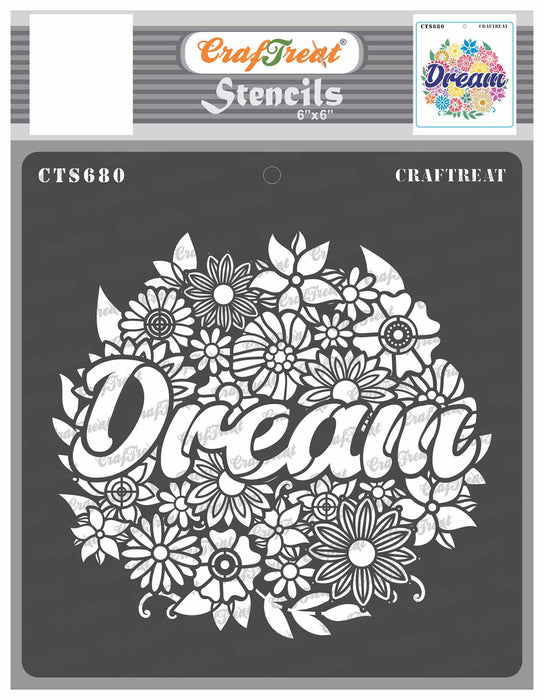 CrafTreat Floral Dream Stencil 6x6 Inches