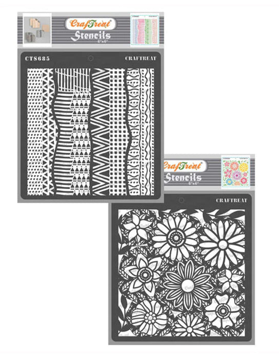 CrafTreat Patterned Partitions and Circles StencilCTS685nCTS686