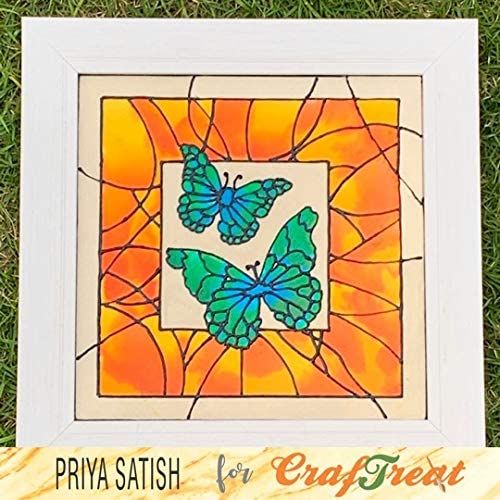 CrafTreat Stained Glass Designs Bundle Stencil ( 5 Pcs) 6x6 Inches