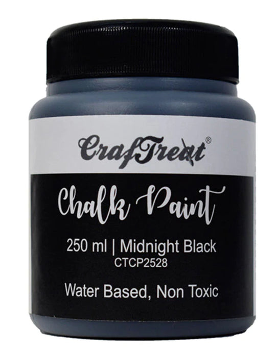 CrafTreat Chalk Paint Midnight Black 250ml