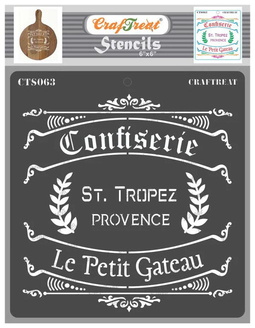 CrafTreat Confiserie StencilCTS063