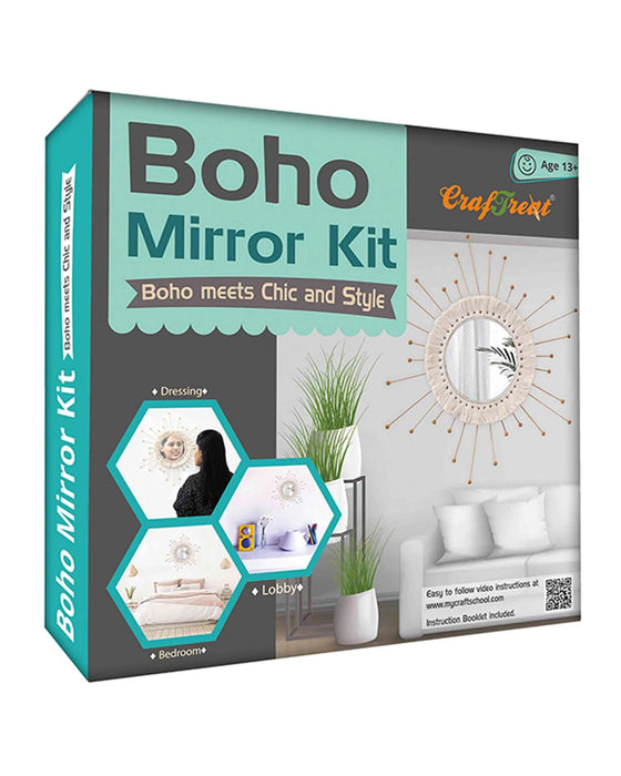 CrafTreat Boho Mirror Kit Natural Color