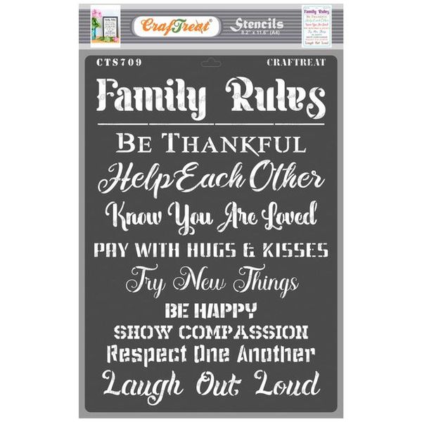 Family Rules Stencil