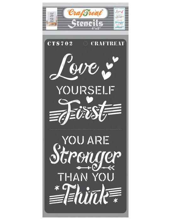CrafTreat Love yourself first StencilCTS702