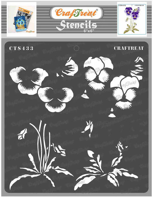 CrafTreat Layered Pansy StencilCTS433