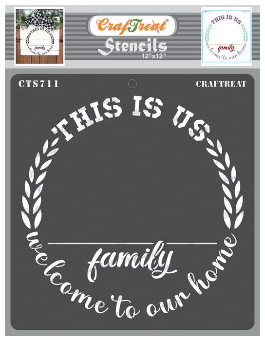 CrafTreat Welcome to our Home StencilCTS711