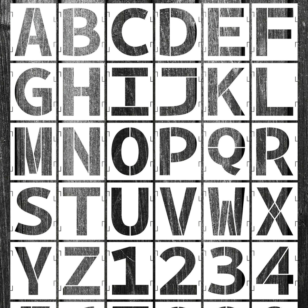 Interlocking Letters 40 36 Pieces Interlocking alphabet letters Stencil, Reusable Motivational ...
