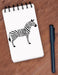 CrafTreat Zebra Animals Set Stencil on Note Pad 36 pcs 3x3 CTS744