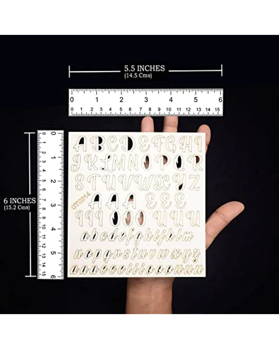 CrafTreat Alphabets Laser Cut Chipboard 5.5x6