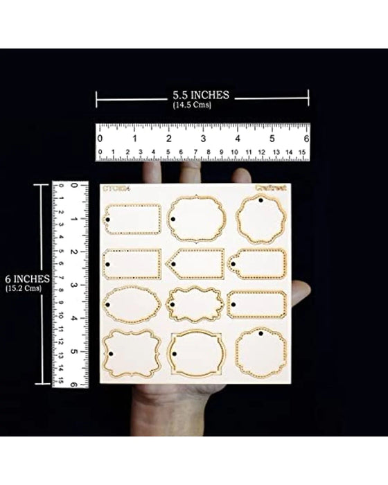 CrafTreat Mini Tags Laser Cut Chipboard 5.5x6