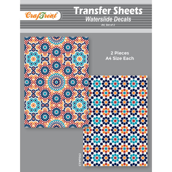 Craftreat Water Transfer Sheet Moroccan 1 A4