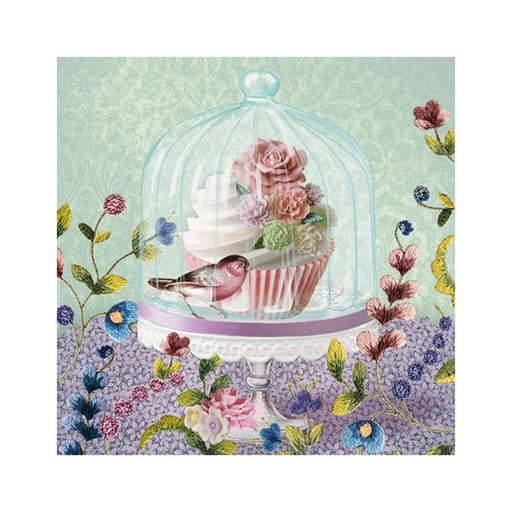 Decoupage Napkin Cupcake In Glass 13309725