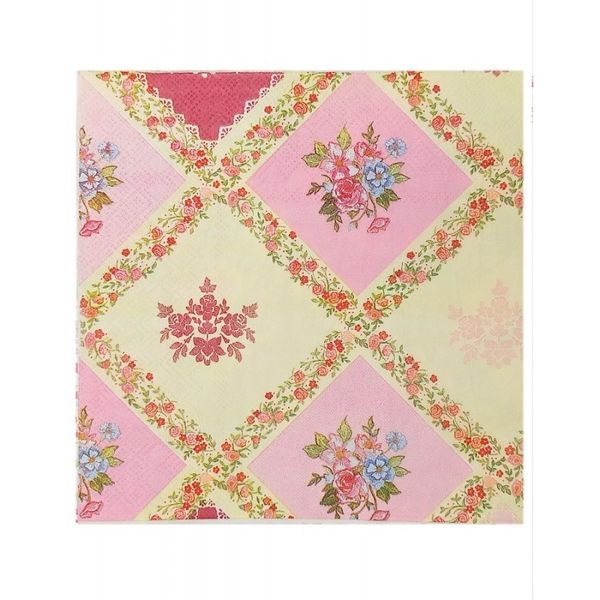Decoupage Napkin Floral Quilt AYF31