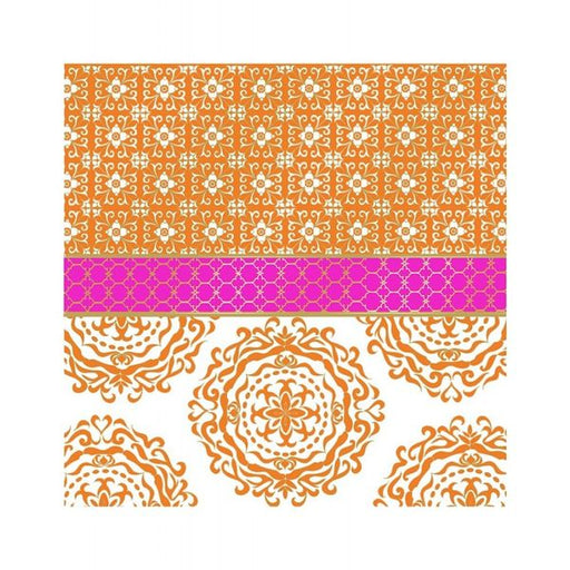 Decoupage Napkin Madaket orange pink 133 3096