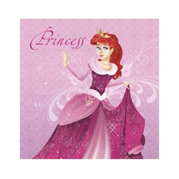 Decoupage Napkin Pink Princess with Red Hair 27101