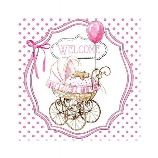 Decoupage Napkin Welcome Pink 13312980