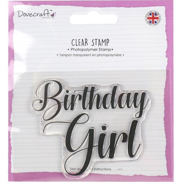 Dovecraft Clear Stamp Birthday Girl DCSTP110