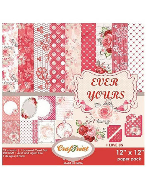 CrafTreat Ever Yours 12x12 Inches Pattern Paper Pack for Craftworks