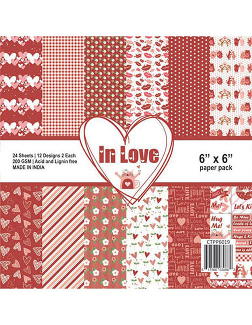 CrafTreat In Love 6x6 Inches Valentine Scrapbook Paper Pack