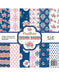CrafTreat Indigo Rose Flower Paper Pack Scrapbook 6x6 Inches