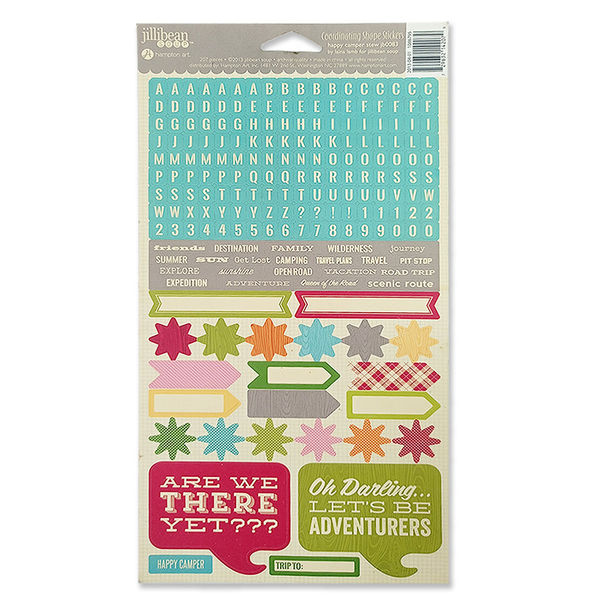 Jillibean Soup - Happy Camper Stew Collection - Shapes Cardstock StickersJB0083